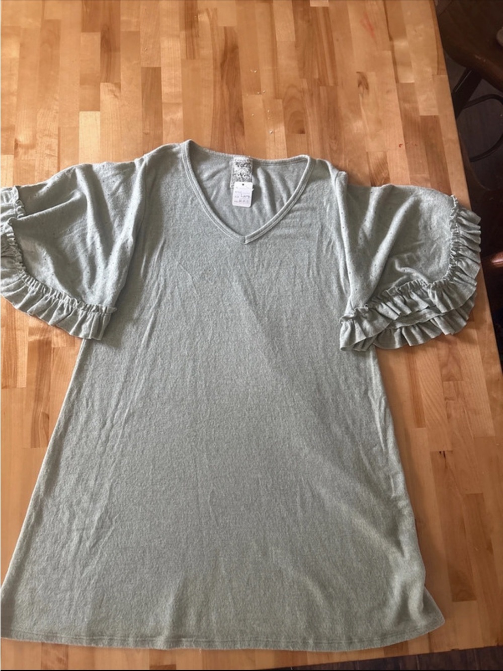 Vocal Sage Green V-Neck Dress